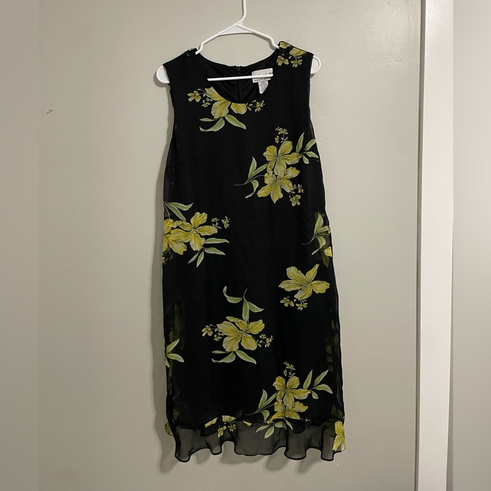 Vintage black dress! A little fraying on seam!